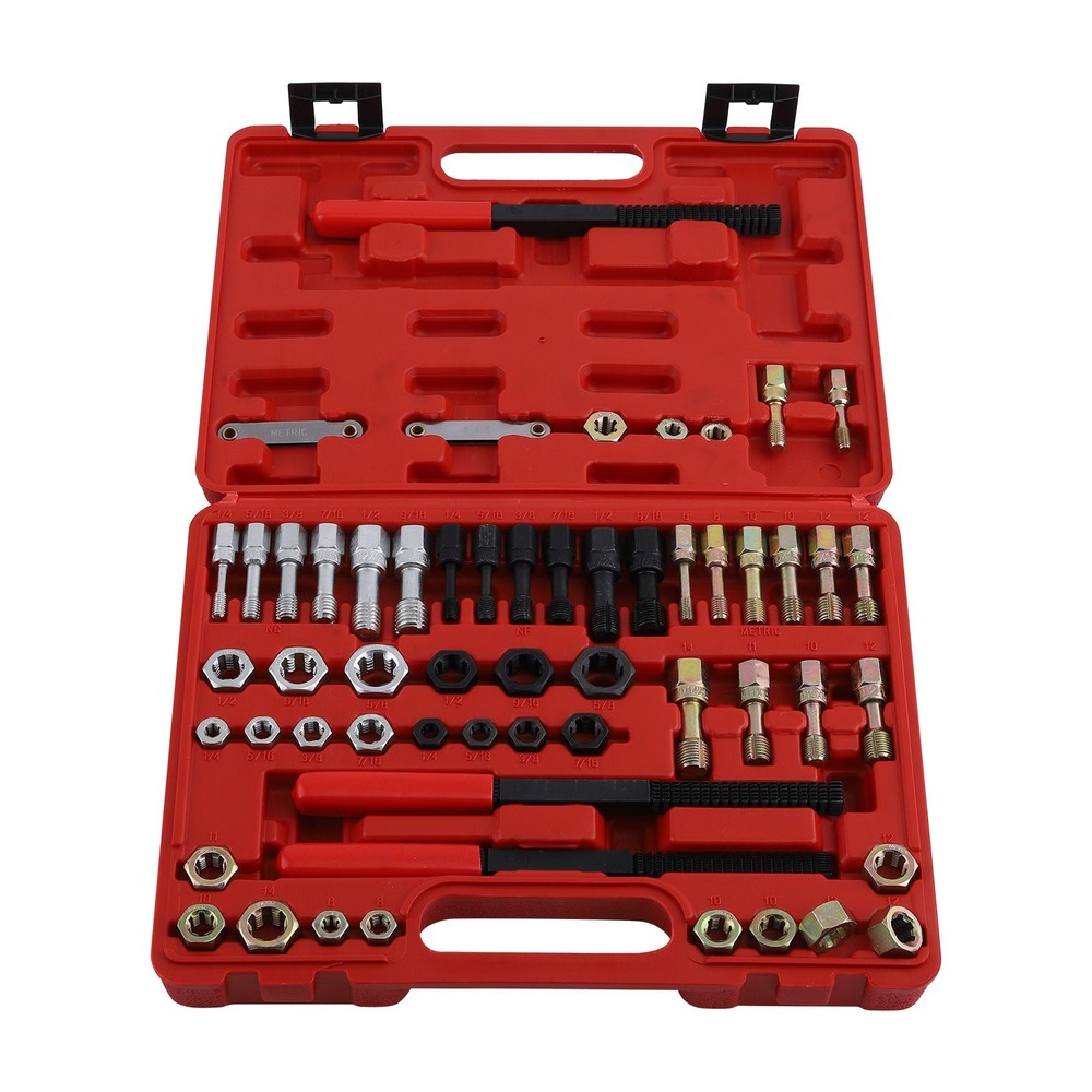 56x Thread Restorer Kit, Rethread Repair Tools UNC UNF & MetricThread Chaser Set