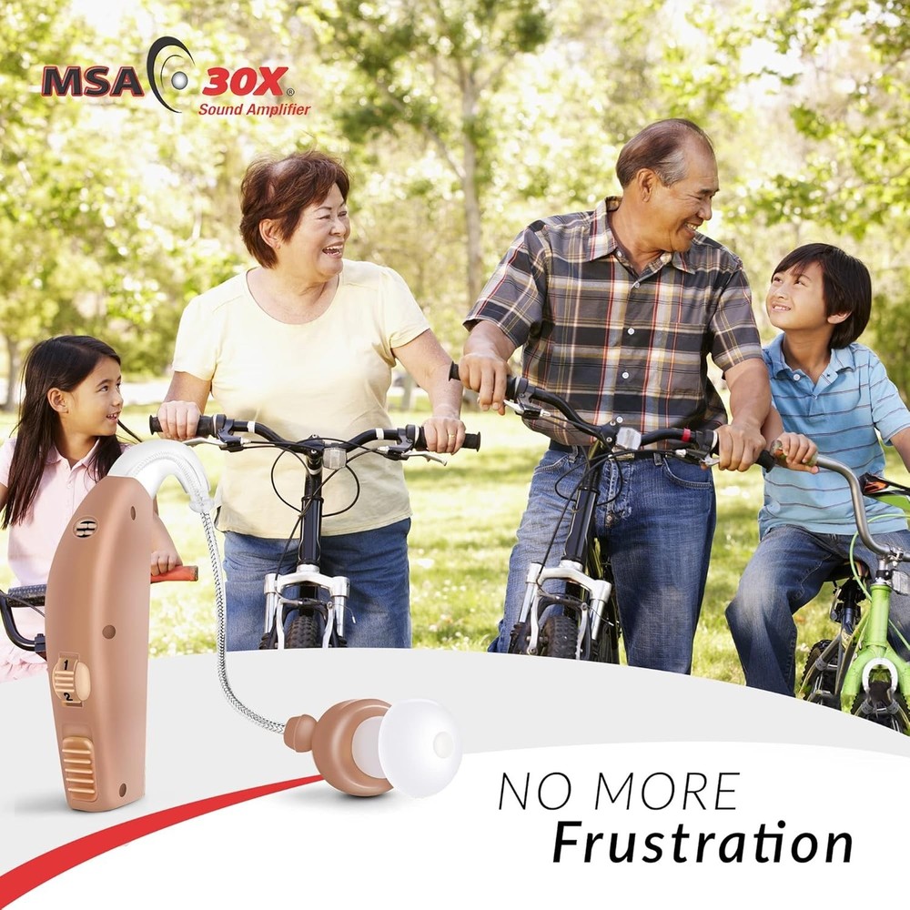 Discreet Behind-the-Ear Amplifier - Fast Charging & Adjustable Volume Control