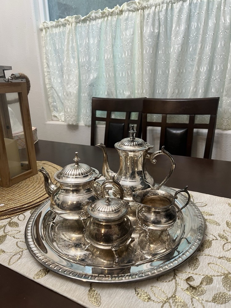 Vintage Tea set | William Adams | EPNS Silverplated Tea Set 5pc | Crown Mark