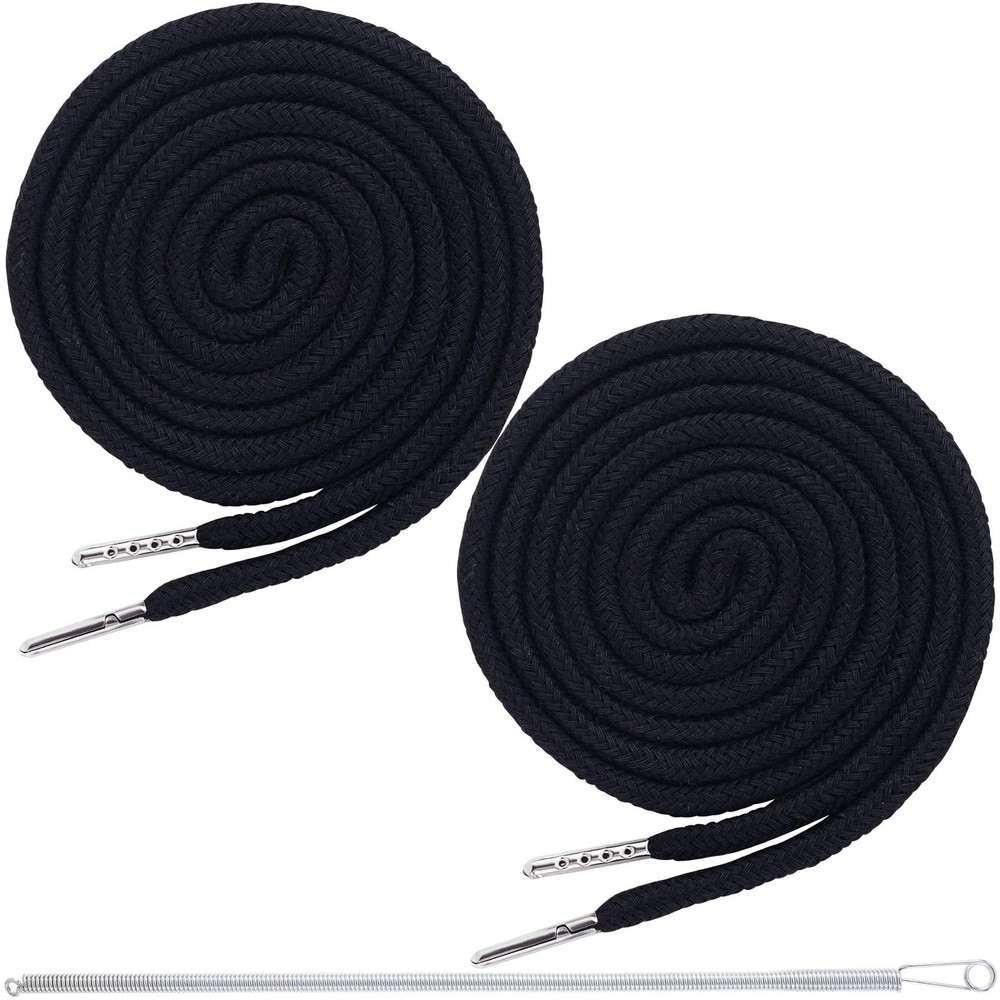 2pcs Drawstring Cord w/Spring Threader Tool Replacement for Hoodies Pants