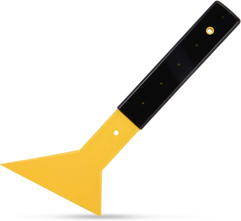 EHDIS Window Tint Squeegee Long Handle Scraper Tool Triangle Slim Foot Yellow