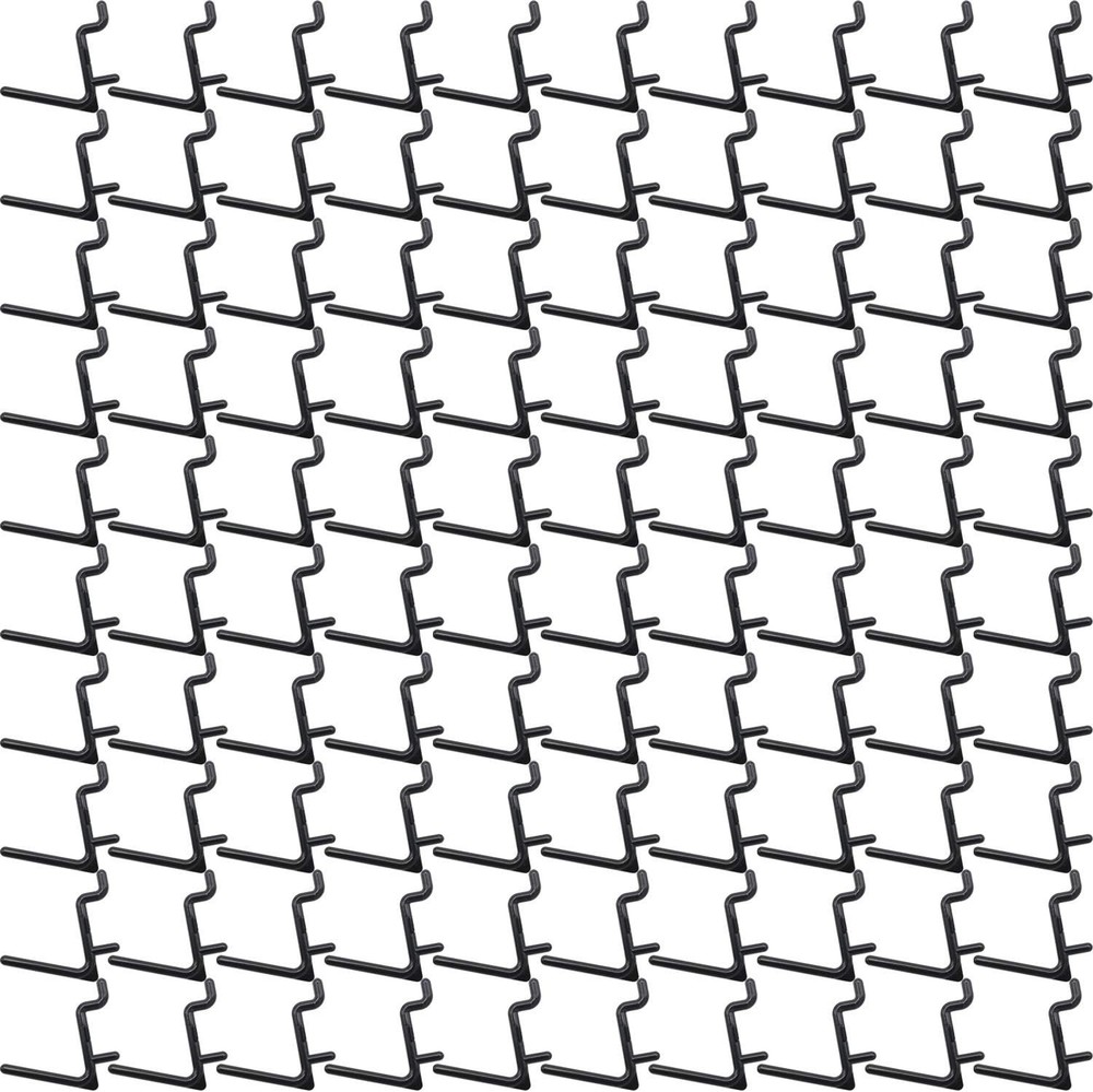 Space-Saving 100PK L-Style Pegboard Hooks - Easy Install, Weight Capacity 100kg