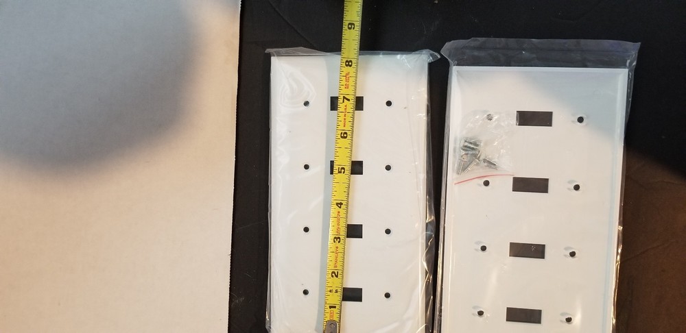 10  White Standard 4 hole Light Switch Cover Plastic Wall plate Magnatron