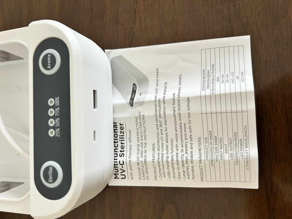 UV-C Sterilizer Multifunctional UPMC W Aromatherapy Diffuser New In Box
