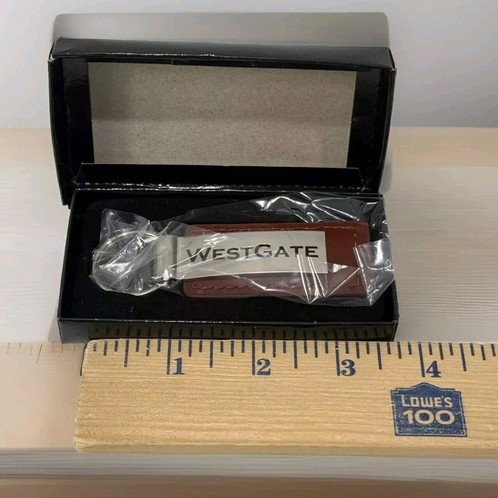 WESTGATE BROWN LEATHER KEY CHAIN