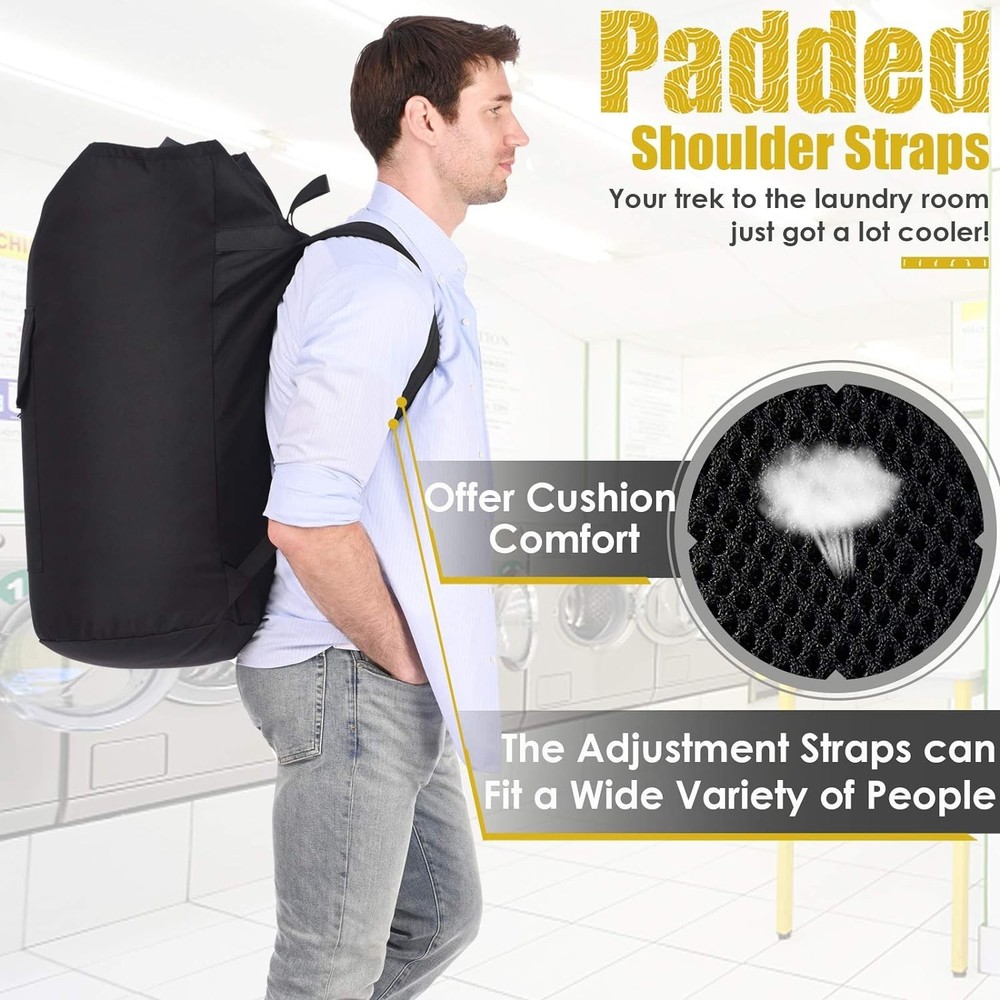 Extra Large 115L Laundry Backpack - Heavy Duty, Portable & Stylish Solution