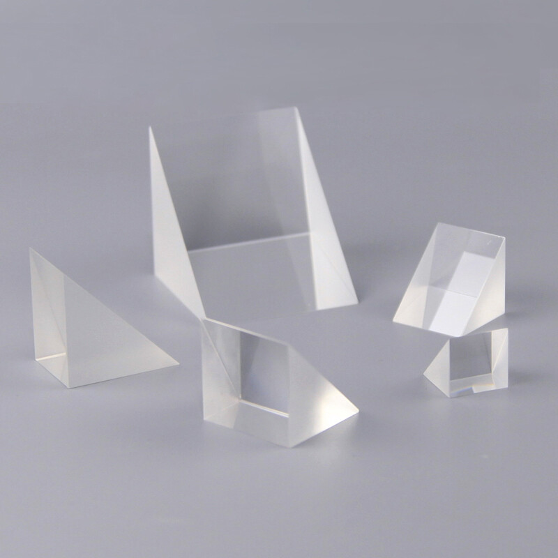 1PC Optical K9 Glass Triangular Right Angle Prism 10-40mm Size Customizable