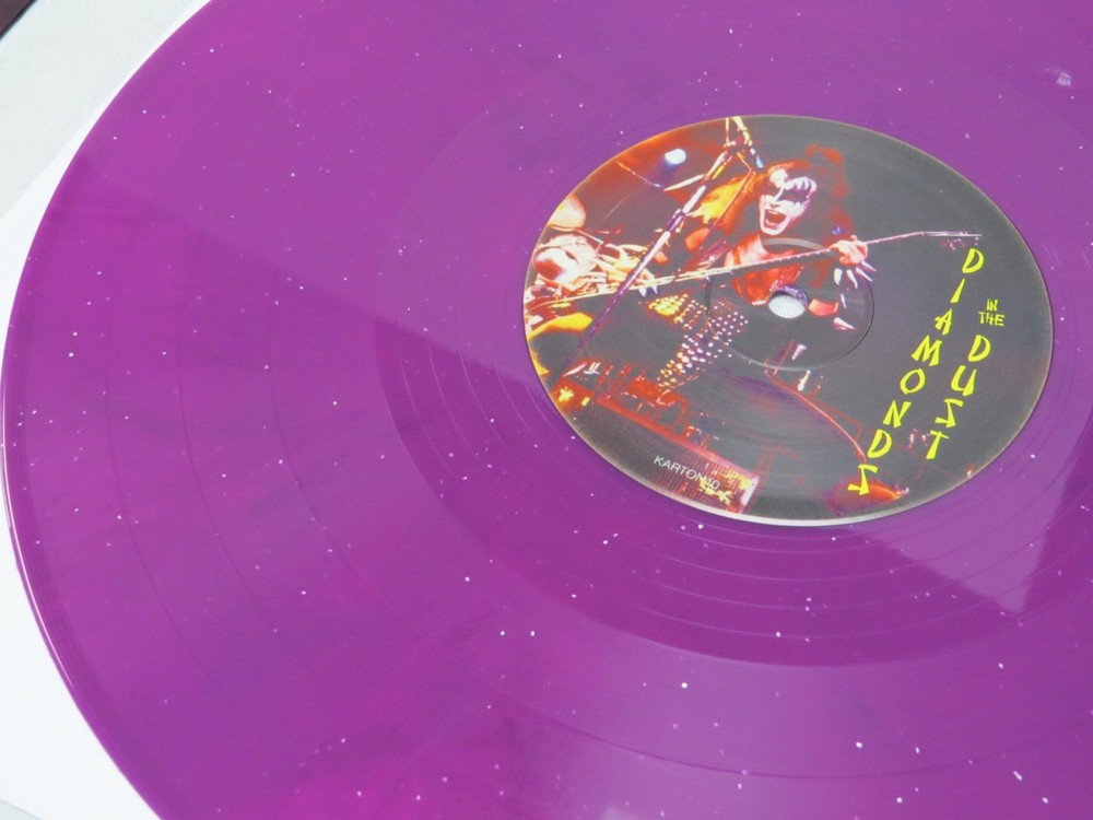 KISS DIAMONDS IN THE DUST PURPLE SPARKLE VINYL RECORD