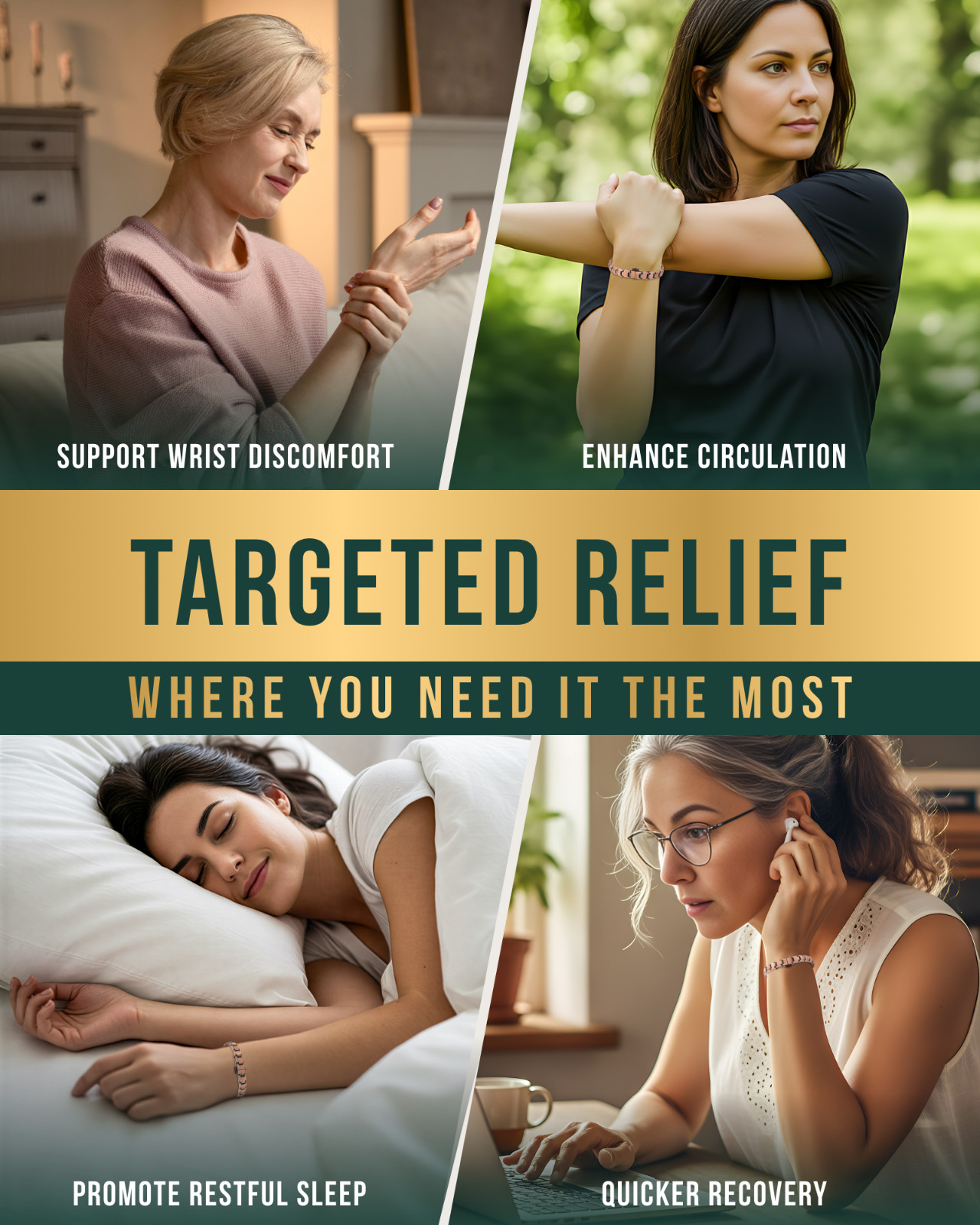 MagnetRX® Magnetic Copper Bracelets for Women Ultra Strength Magnetic Bracelets