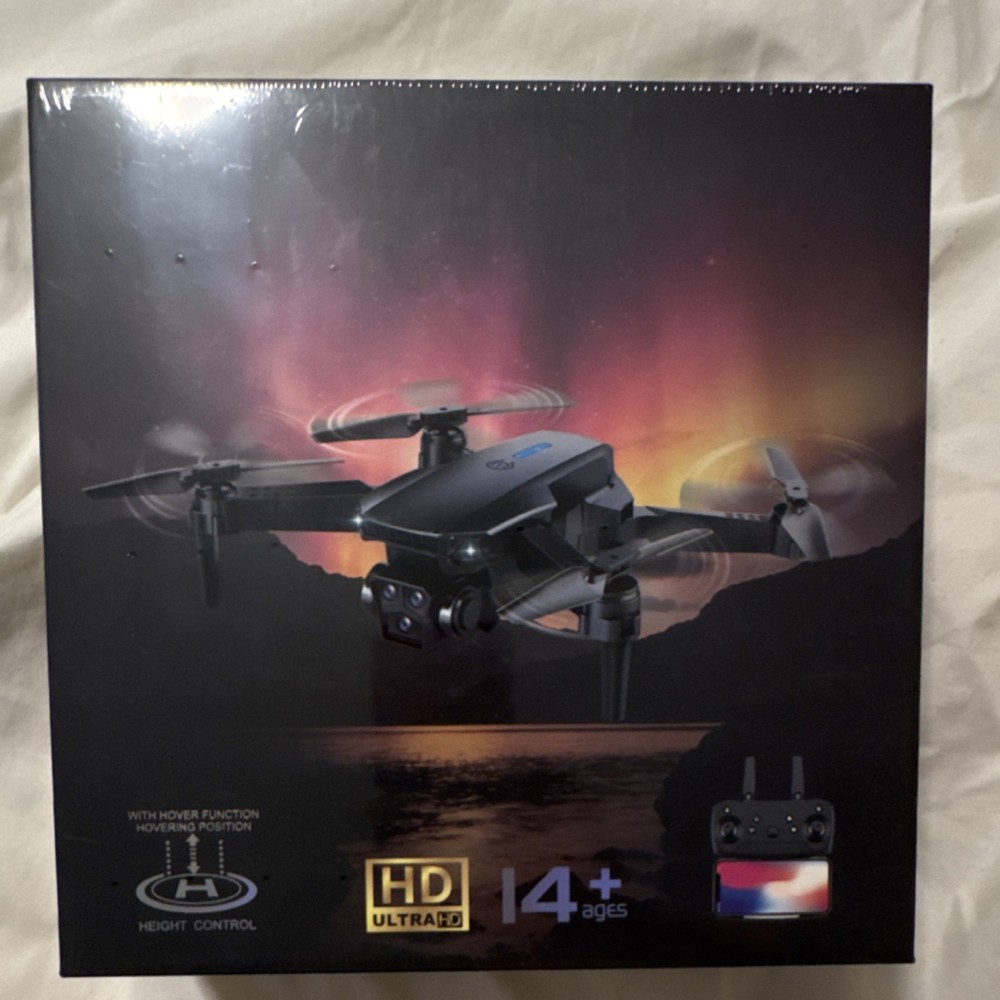 Foldable HD Camera Quadcopter Drone RC Height Control Black Ages 14+