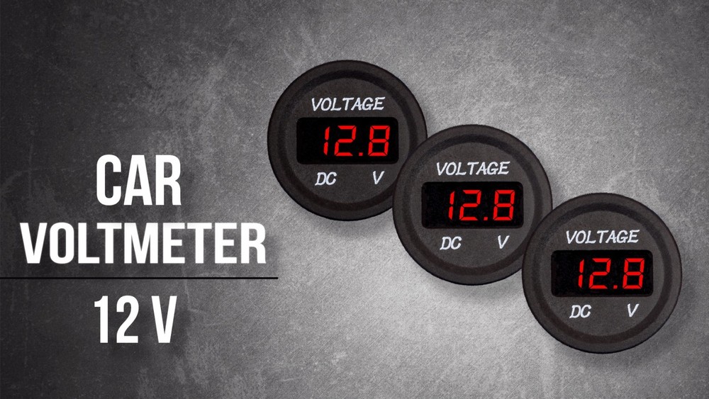 Auto Waterproof Digital Red Voltmeter Gauge Meter 12V