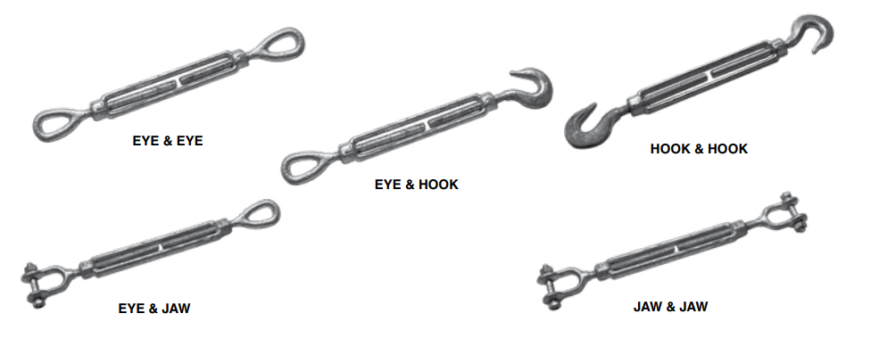 Forged, Hot Dipped Galvanized Open Turnbuckles, Imported