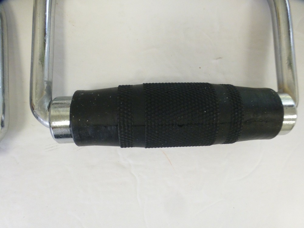 2X Cable Handle Attachments Machine Workout D-Handle Stirrup 1 Pair Rubber Grips