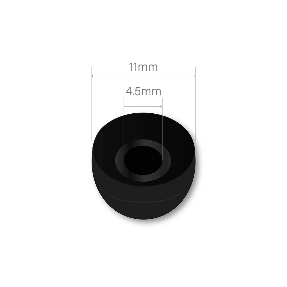 10 Pairs Medium Earbud Tips Silicone Replacement Ear Bud Tips – Black