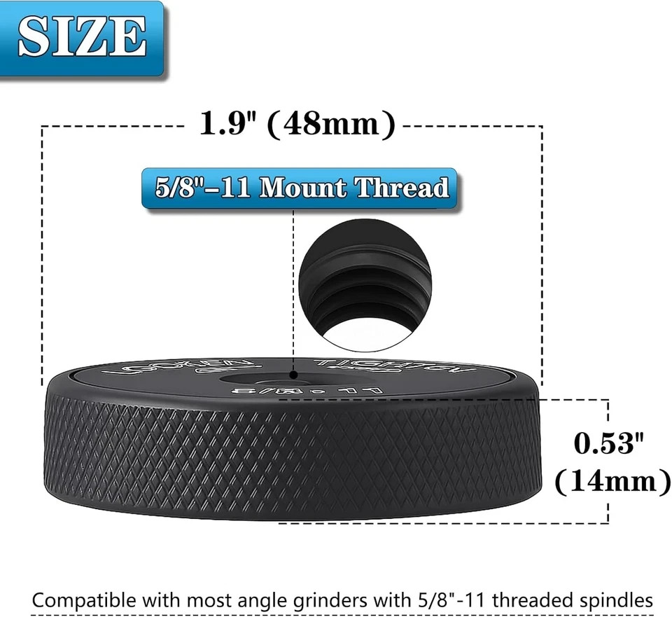 5/8''-11 Thread Angle Grinder Flange Nut, Metal Grinder Lock Nut Quick Release L