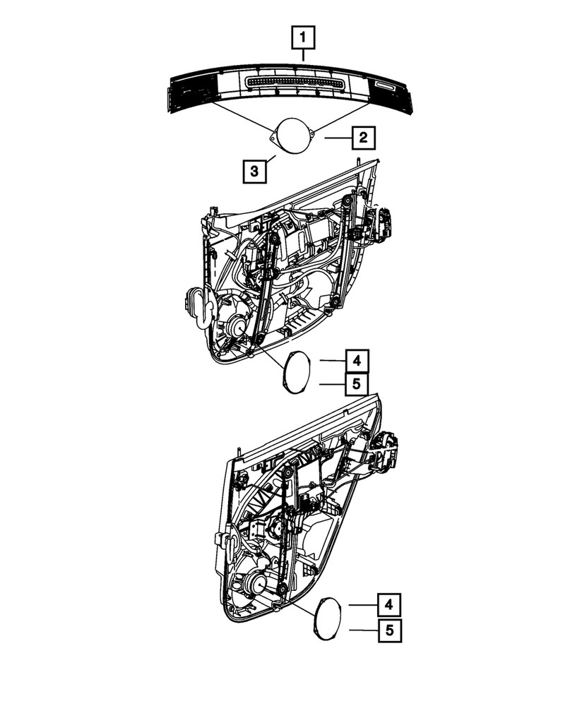 Genuine Mopar Instrument Panel Speaker 5091017AA