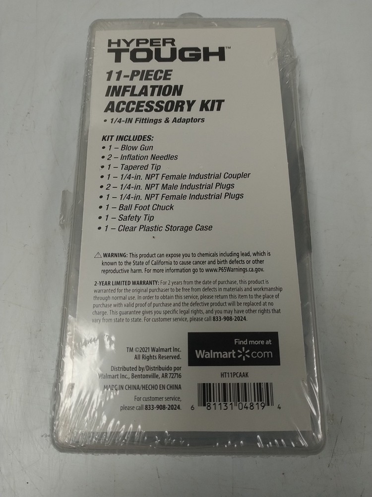 Hyper Tough HT11PCAAK 11 Piece Inflation Accessory Kit