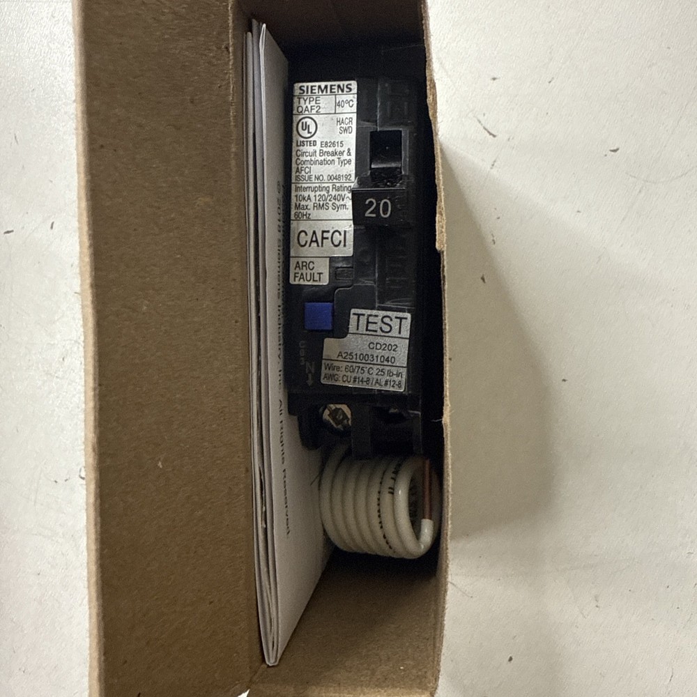 1)SIEMENS COMBINATION TYPE ARC FAULT CIRCUT INTERRUPTER QA120AFC
