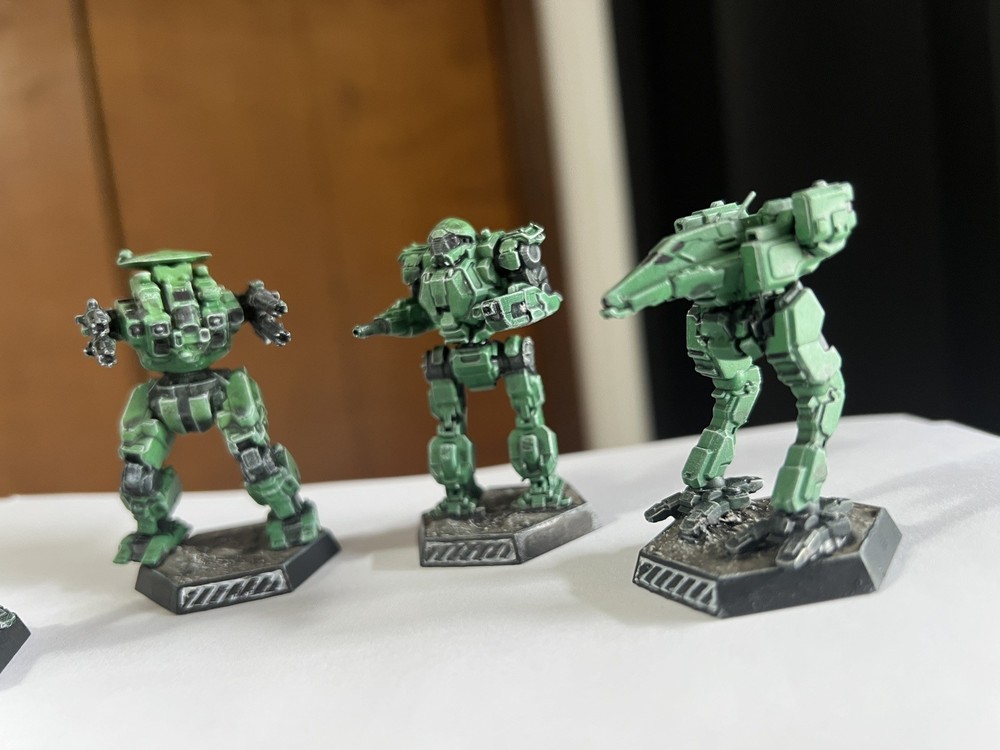 BattleTech Inner Sphere Lance 4 Mechs - 3d Printed/Painted/Tabletop Ready