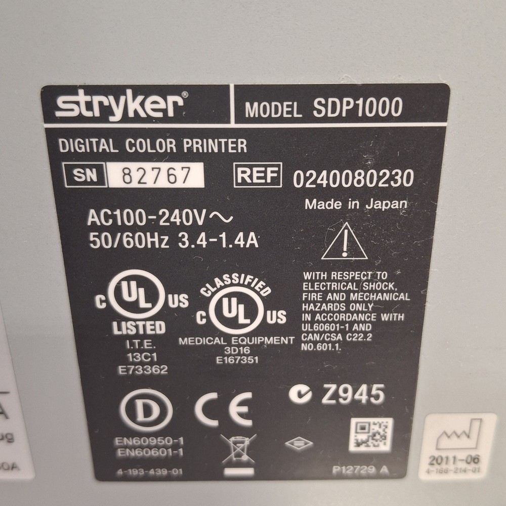 Stryker SDP1000 Digital Color Printer