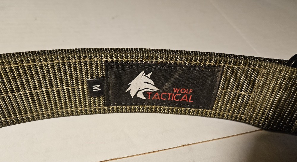Wolf Tactical Belt 1 3/4" width Size Medium Green Excellent