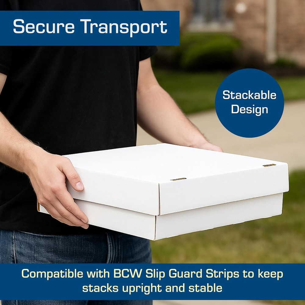Durable 3-Pack Trading Card Storage Box - Stackable & Versatile Design