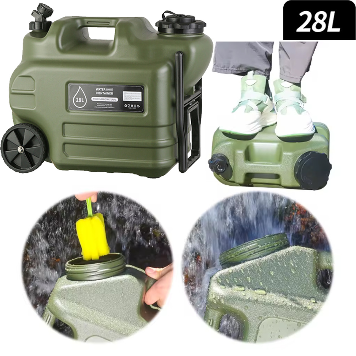 7 Gallon Water Jug,Camping Water Container, BPA Free Portable Water Dispenser US