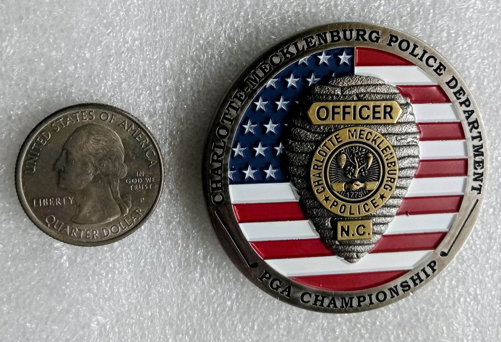 CHARLOTTE MECKLENBURG Police PGA Protection CHALLENGE COIN sheriff NC security