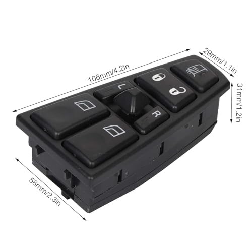 18-Pin Driver Side Master Power Window Switch Compatible with Volvo Trucks