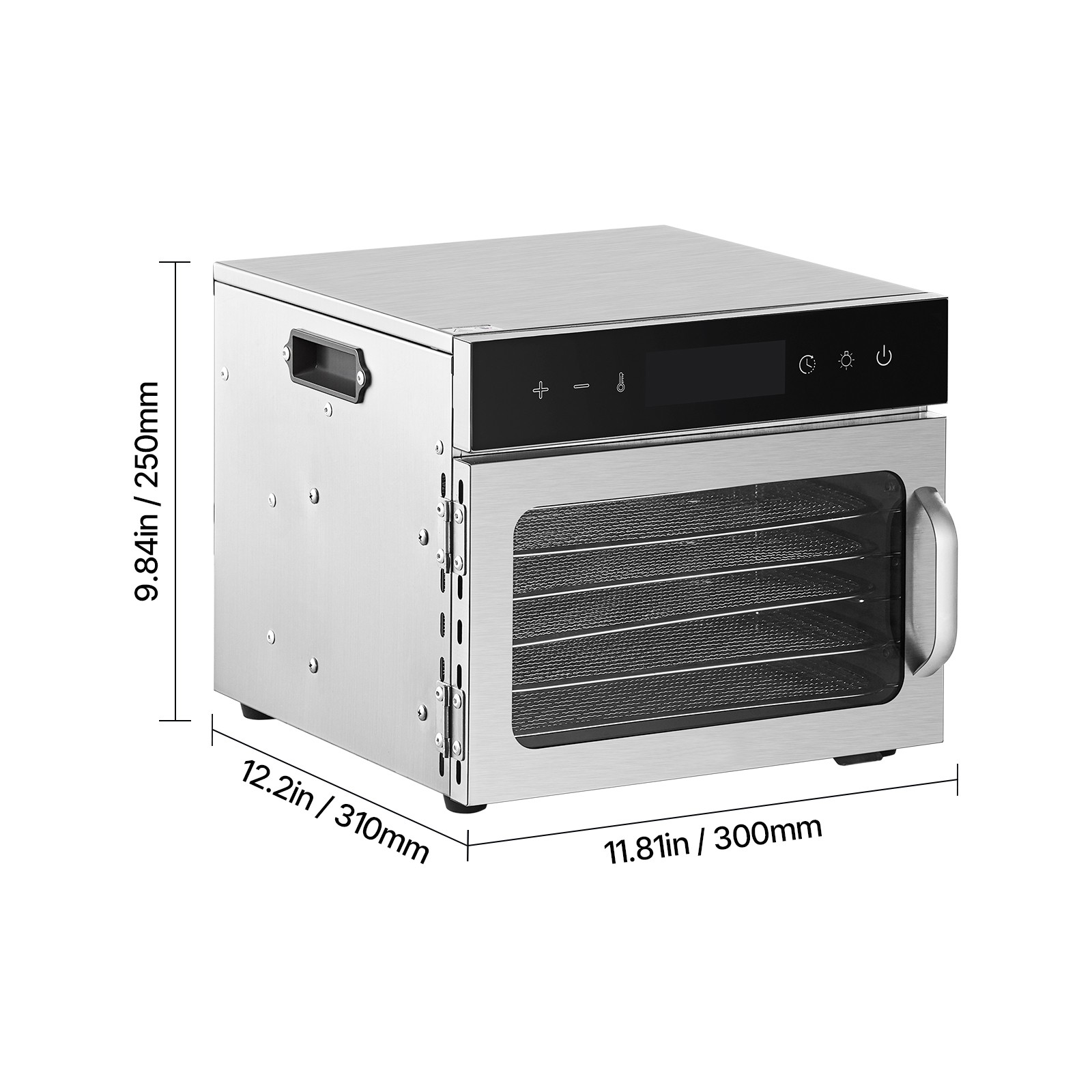 6 Trays Food Dehydrator Machine Jerky Meat Fruit Drying Timer & Temp Control