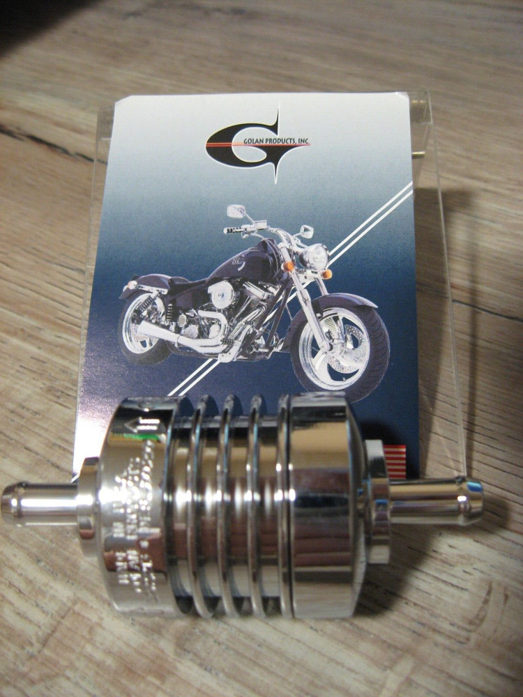 Golan Compact 1/4" Mini Fuel Filter - Chrome 60-250C