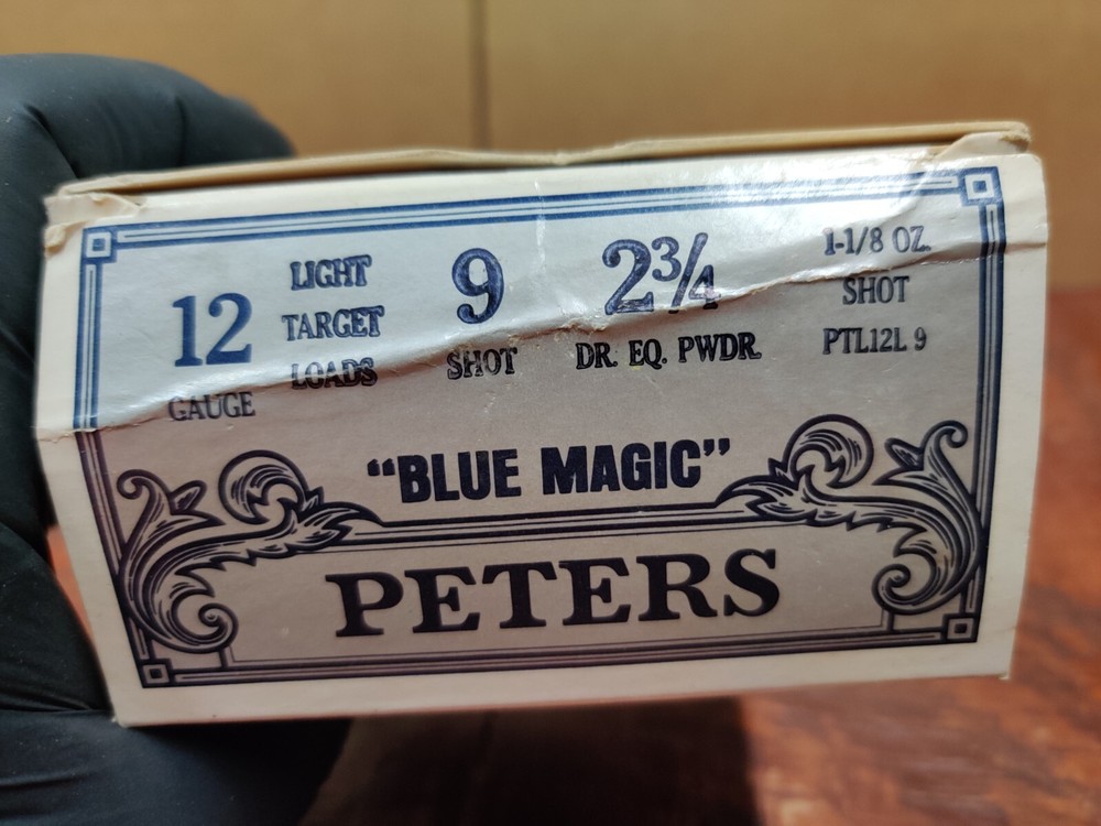 PETERS LIGHT TARGET LOAD Plastic Shotgun Shells, Empty Cardboard Box 12 Ga