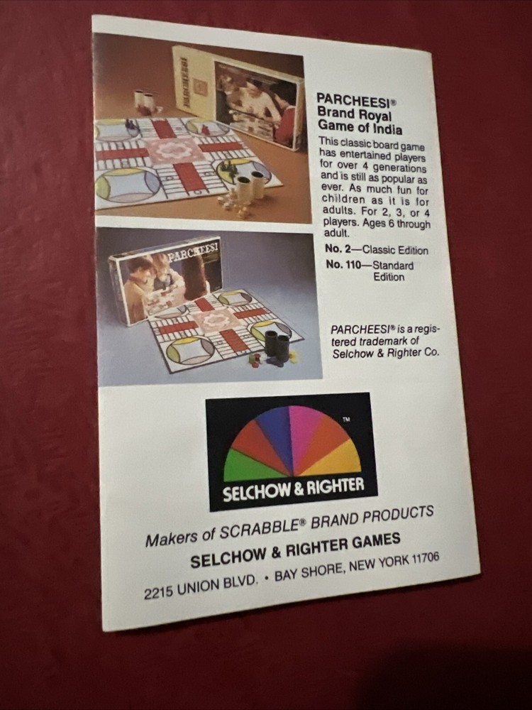 Selchow & righter advertistement
