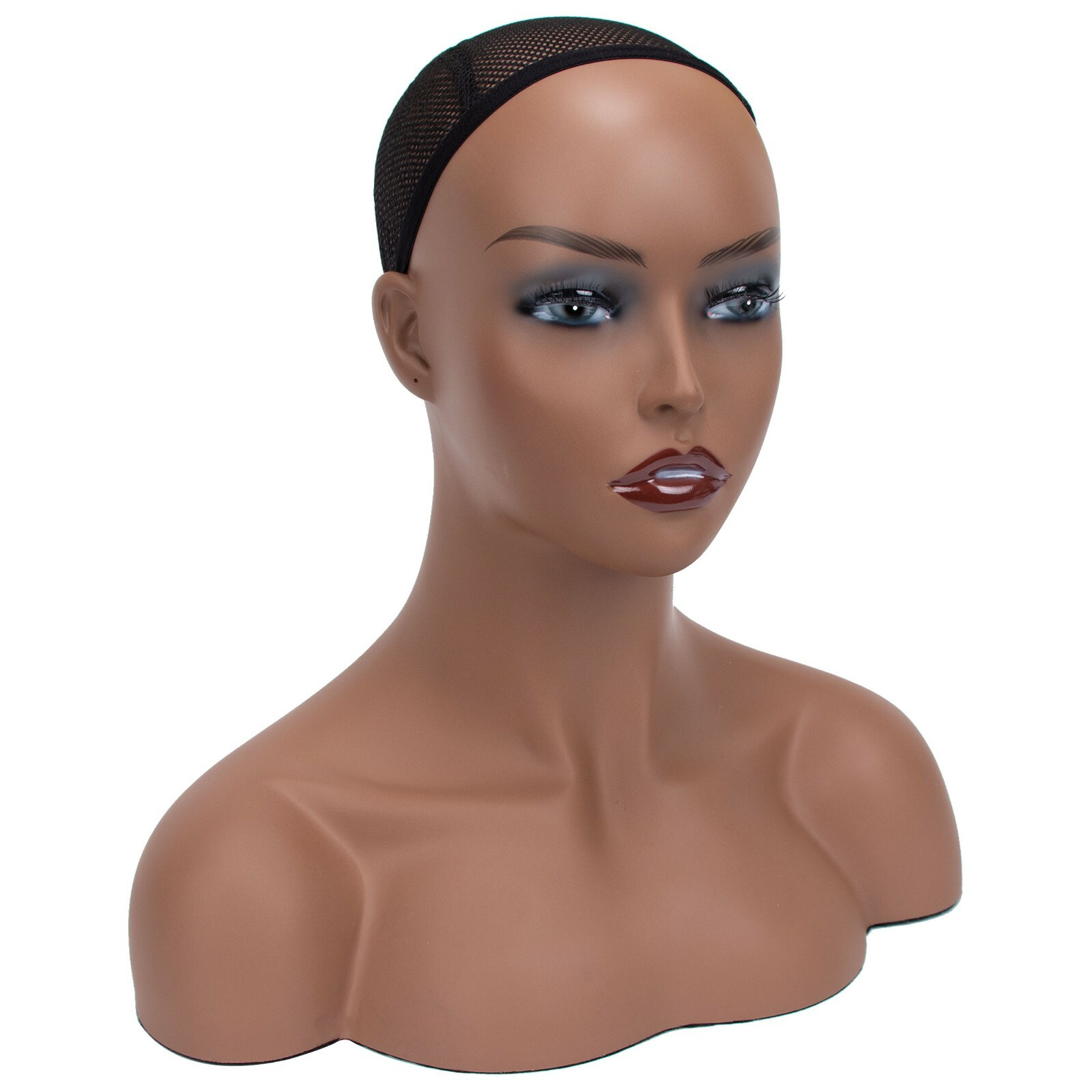 16.5" Realistic Mannequin Wig Head Manikin shoulder Bust Stand Display Hair DE-S