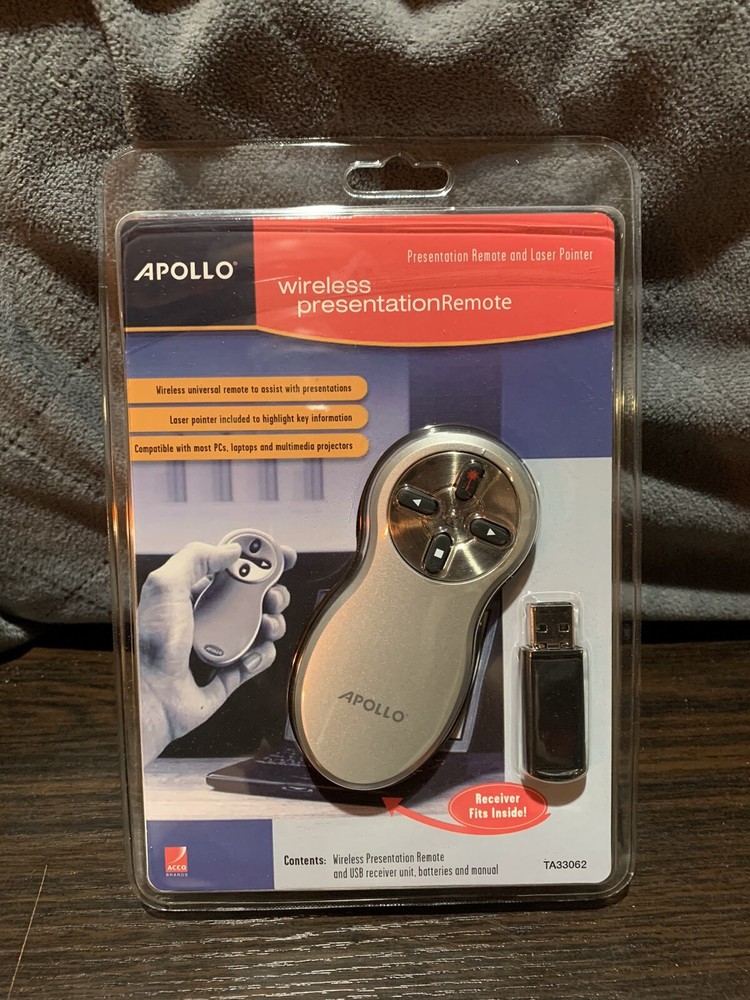 Apollo Power Wireless Presentation Remote Laser Point Pointer TA33062