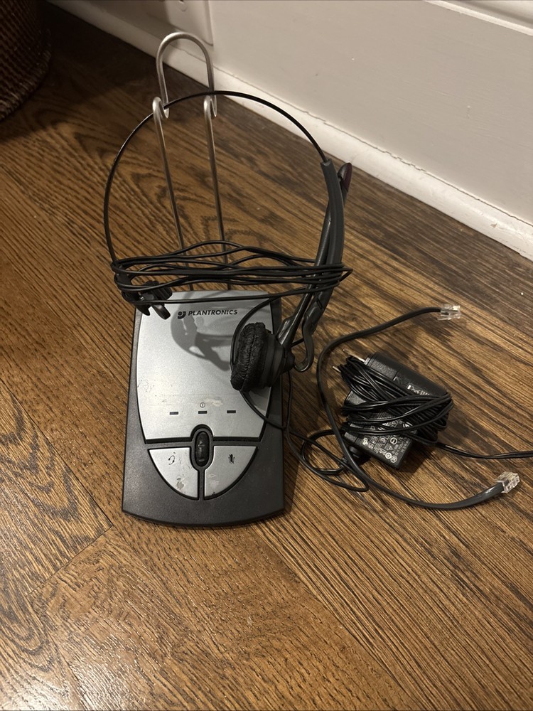 Plantronics S12 Corded Telephone Headset System ~ Complete Set