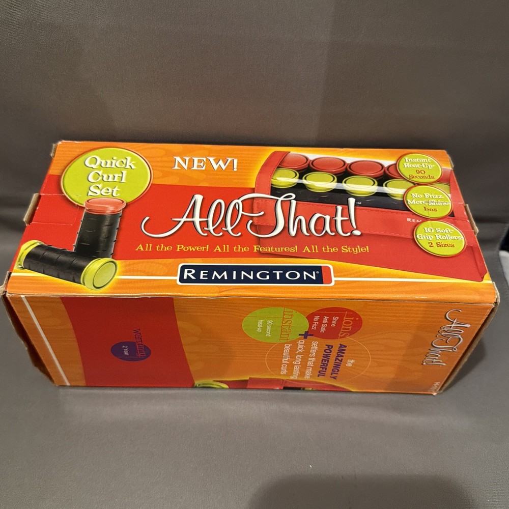 Remington All That Ionic Ceramic Hot Rollers Compact Travel 10 Rollers NIB New