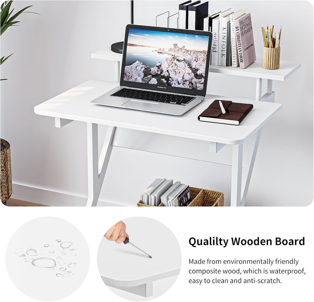 Dripex Computer Desk for Small Spaces, 27.5 inch Small Computer Desk