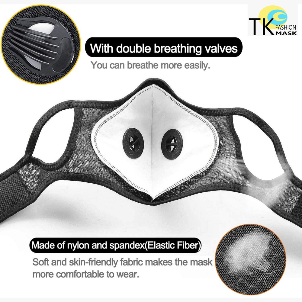 5 Pack For PM2.5 Activated Carbon Cycling Mask Filter Replacement Air Purifying