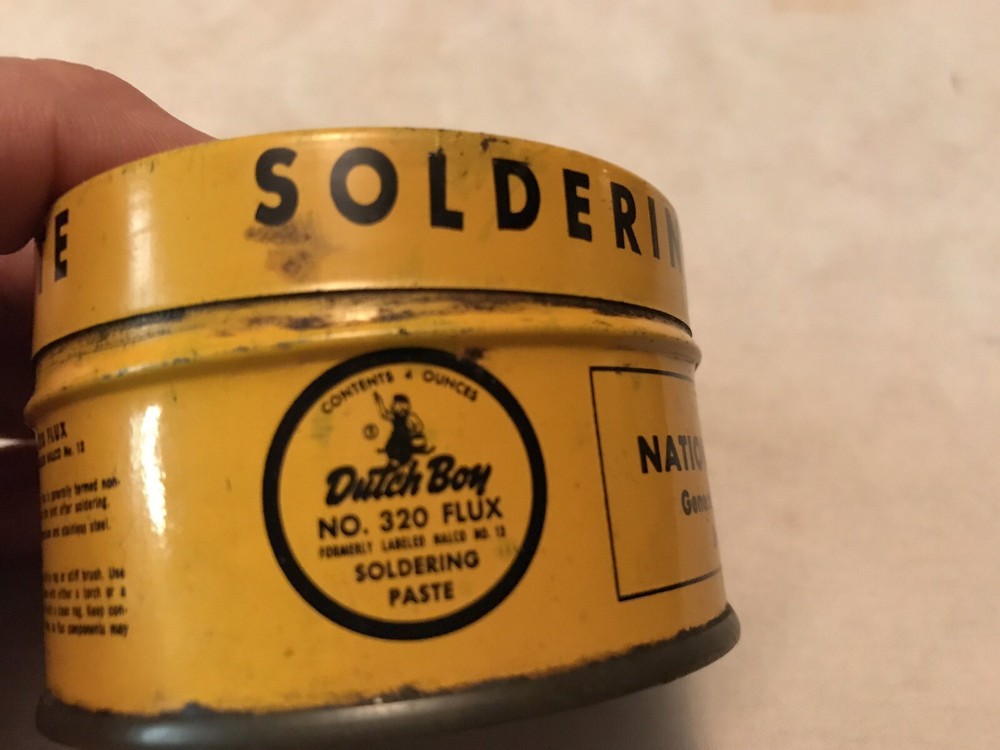 DUTCH BOY Vintage Soldering Paste Tin, 1962