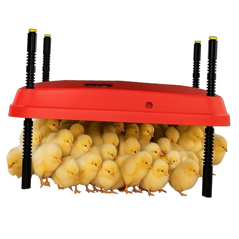 Adjustable 16x16 brooder Heating Plate for Baby Chicks, Providing Constant, red