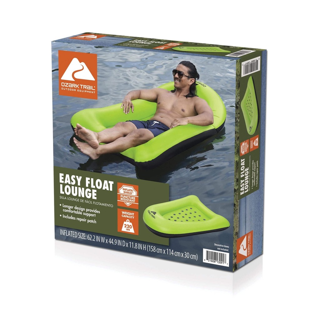 Easy Float Inflatable Lounge, Green