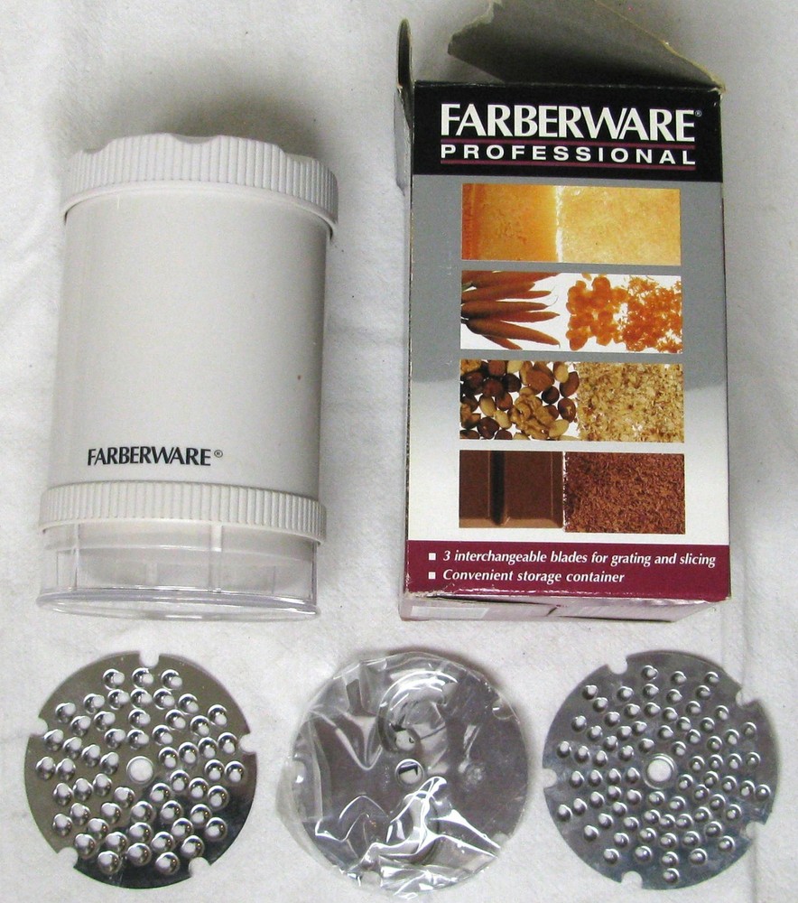 Farberware Professional Multi Grater 3 Interchangeable Blades Storage Container
