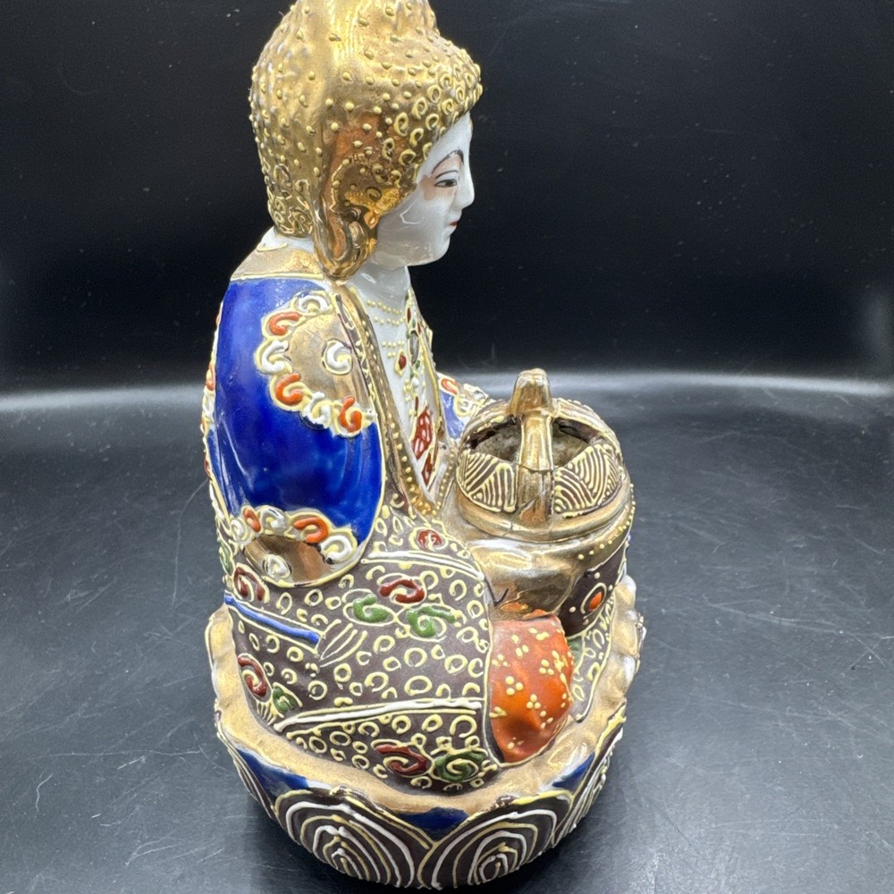 Vintage Buddha Incense Burner - Porcelain