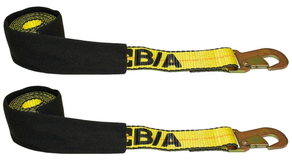 B/A Products 2" x 8' Flat Snap Hook Strap for Autoloader/Repo Trucks. TWO PACK.