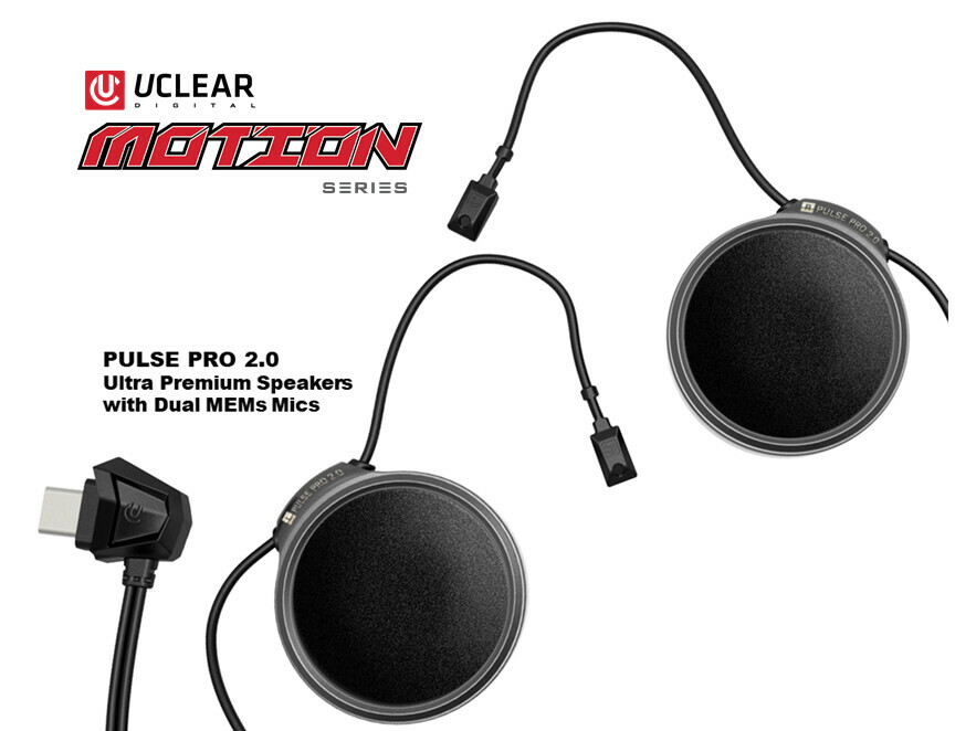 Uclear Motion 4 Lite Universal Bluetooth Motorcycle Fullface Helmet Communicator