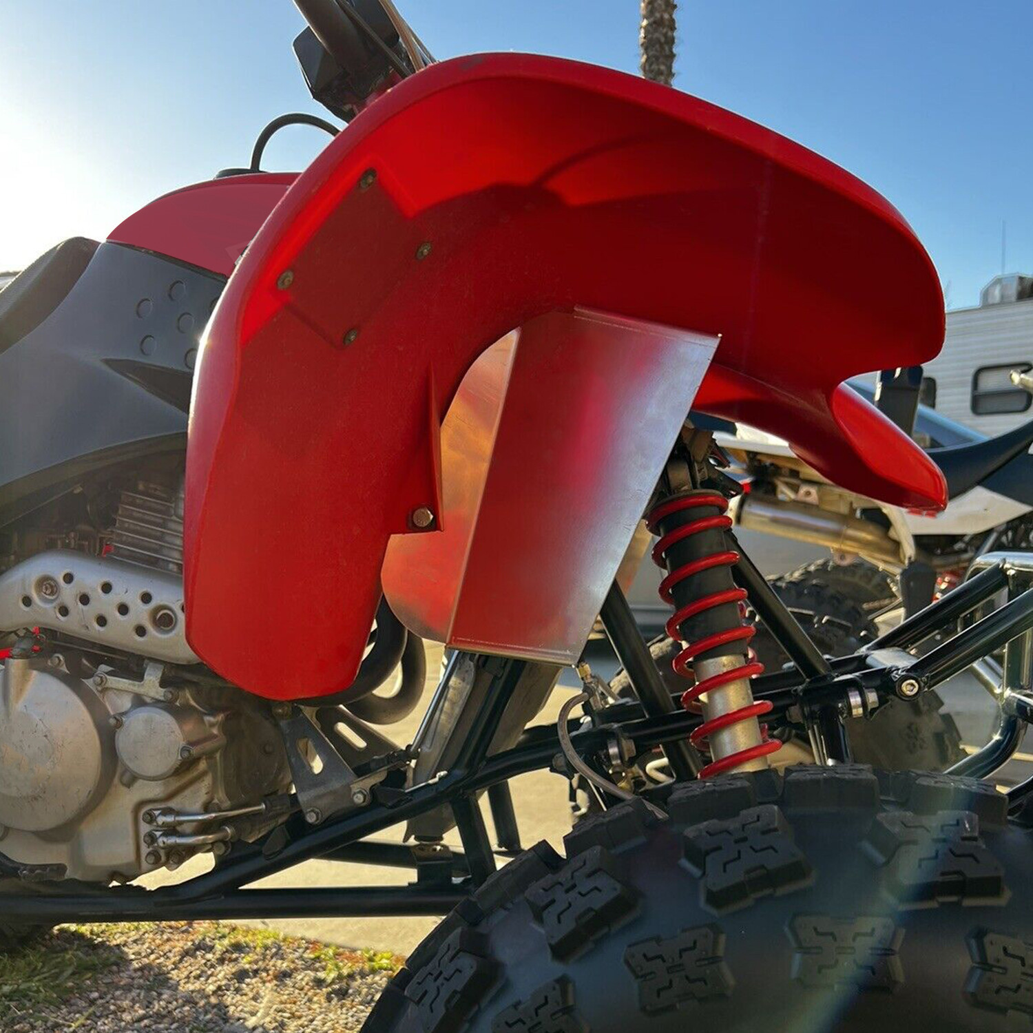 Air Shrouds W/ Bolts Powder Coated Engine Coolers for Honda 400EX TRX400X 93-04