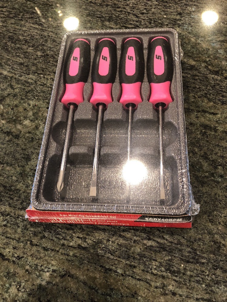 Snap On sgdx40bpm mini screwdriver set pink sealed