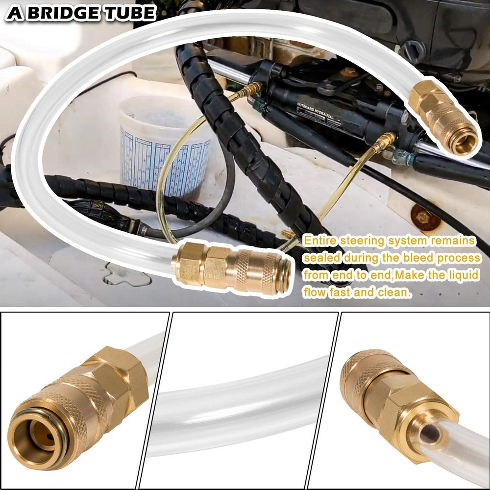 Bleed Kit, Steering Support Bracket Puller, Cylinder Seal Kit Wrench For Seastar