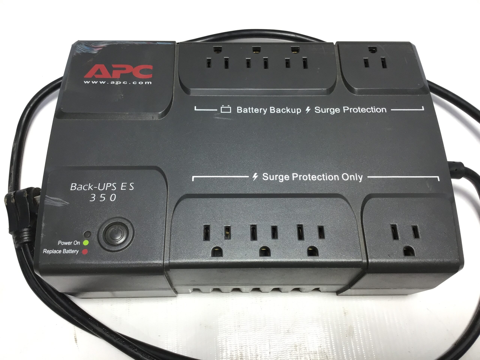 APC Back-UPS ES 350 - BE350R Backup Battery Surge Protection 120V 12A 60Hz 200W